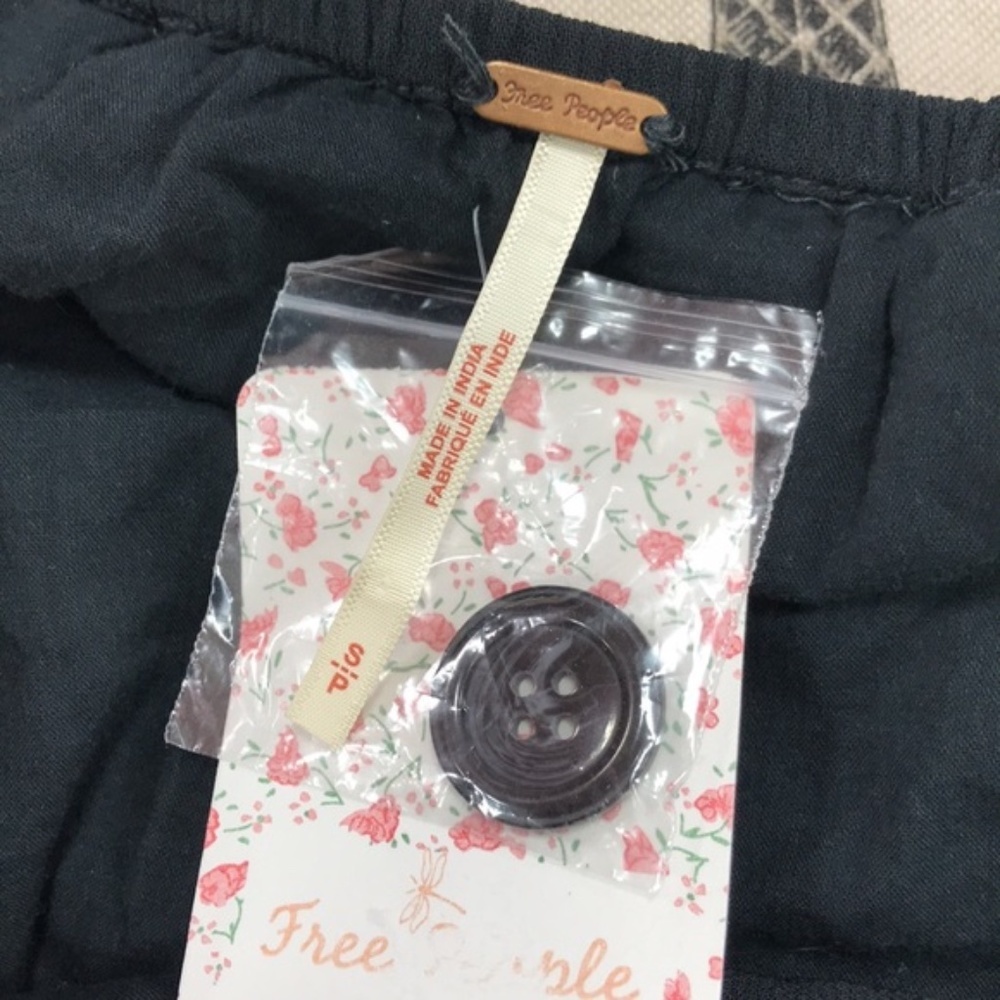 Free People Black Button Up Fit + Flare Dress - Picture 5 of 5